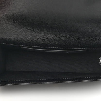 Saint Laurent Grain De Poudre Medium Classic Monogram Kate Satchel Black 5 of 11