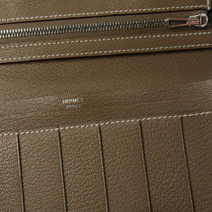 Hermes Chevre Mysore Bearn Gusset Wallet Etoupe 8 of 9