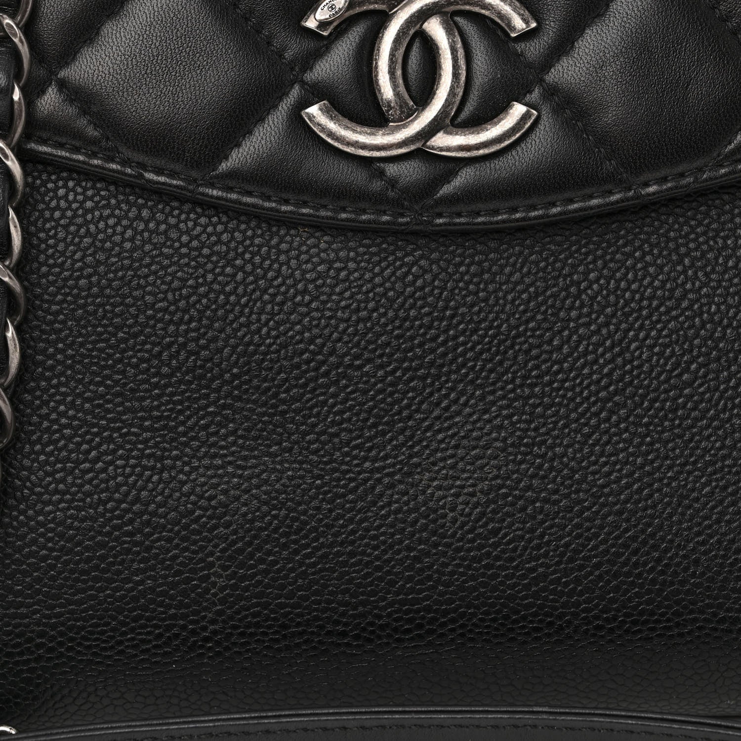 Chanel Caviar Lambskin Quilted Large Coco Break Shopping Bag Black 11 of 11