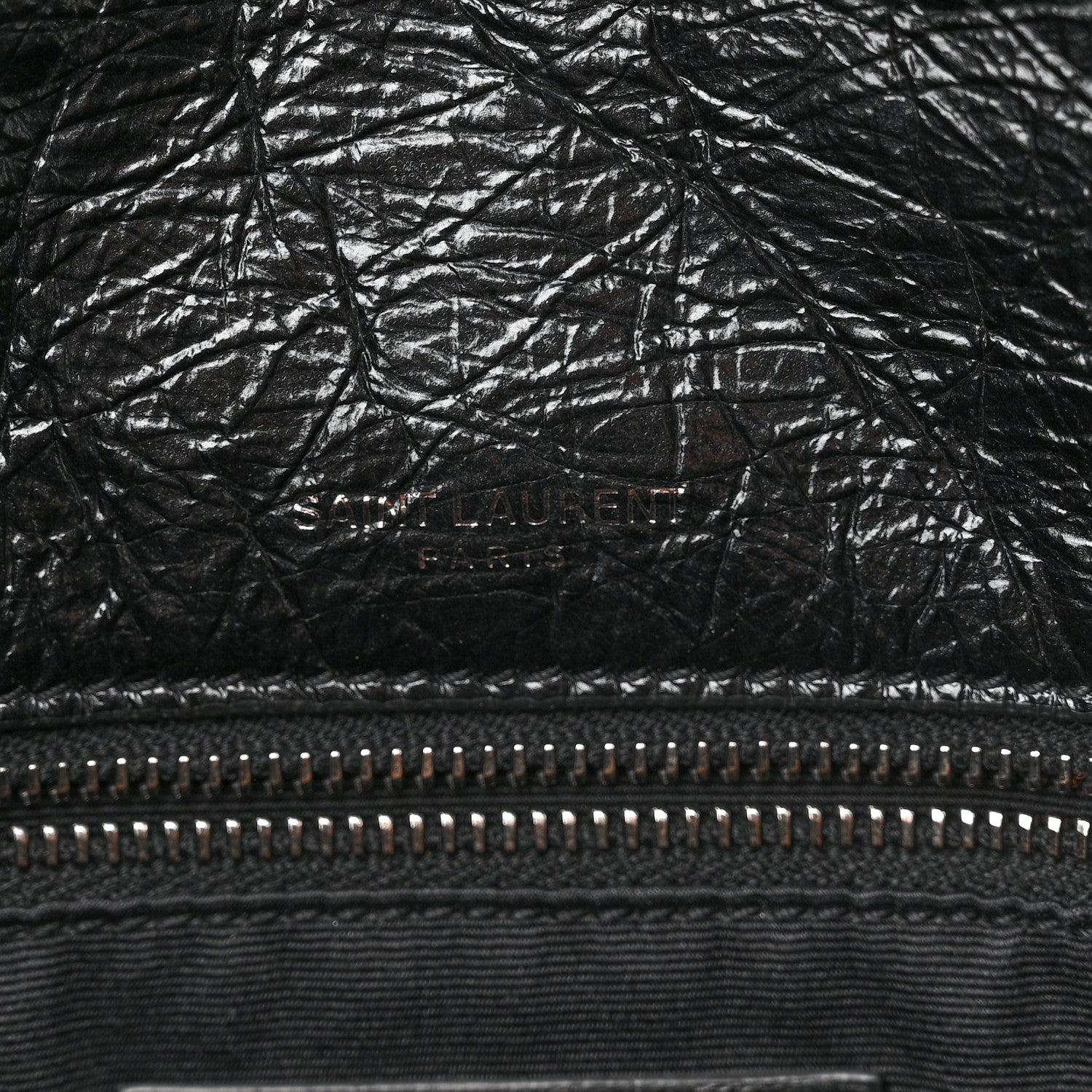 Saint Laurent Crinkled Calfskin Matelasse Monogram Medium Niki Chain Satchel Black 7 of 10