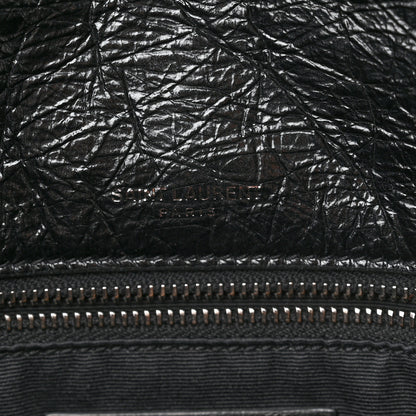 Saint Laurent Crinkled Calfskin Matelasse Monogram Medium Niki Chain Satchel Black 7 of 10