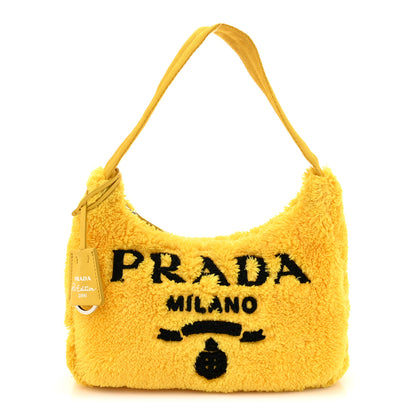 Prada Terry Cloth Mini Re-Edition 2000 Bag Giallo Black 1 of 9