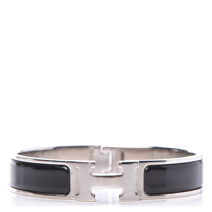 Hermes Enamel Narrow Clic Clac H Bracelet PM Black 1 of 5