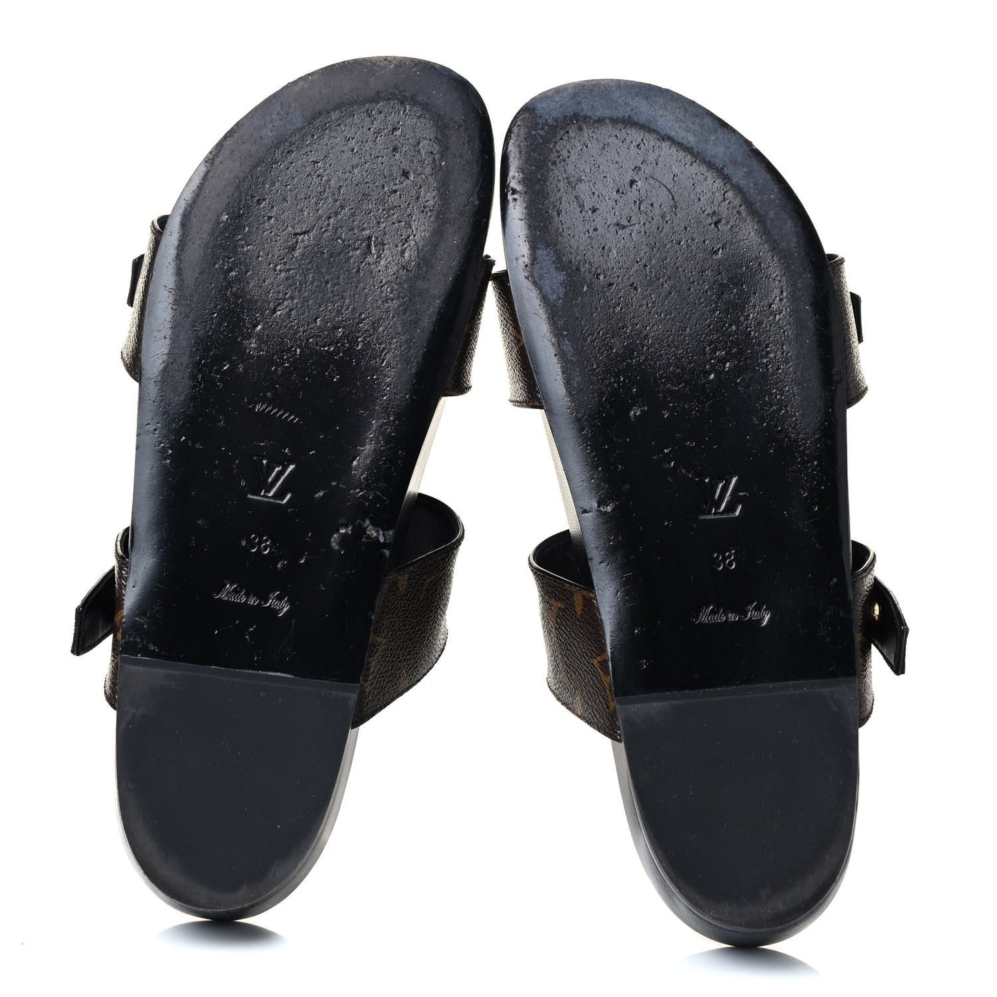 Monogram Bom Dia Mule Sandals 38 Black