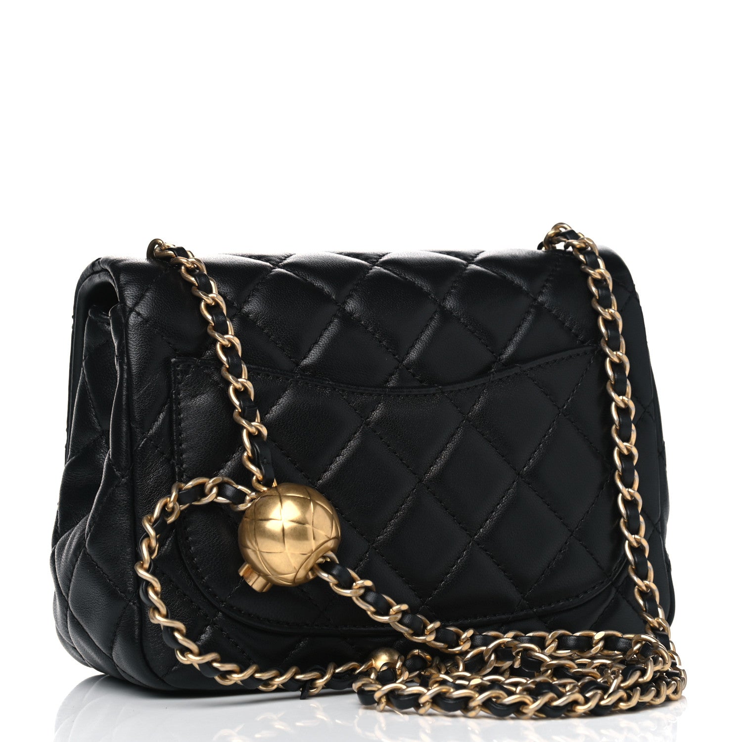 Chanel Lambskin Quilted Mini Pearl Crush Flap Black 2 of 4
