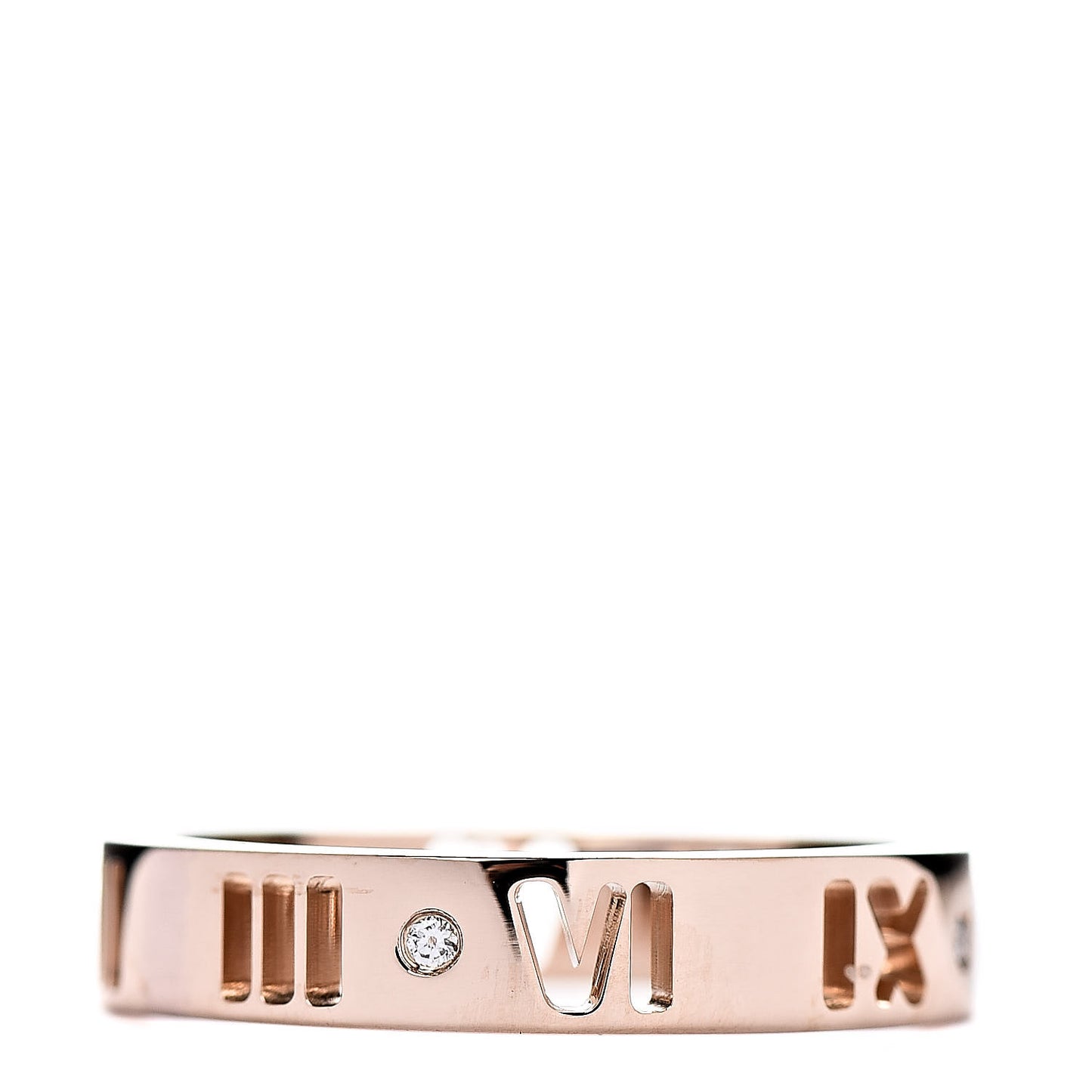 18K Rose Gold Diamond Atlas Pierced Ring 47 4