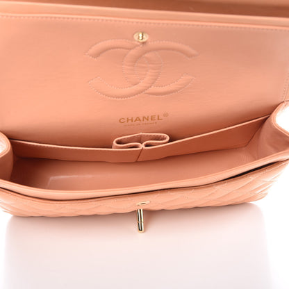 Chanel Lambskin Quilted Medium Double Flap Orange 6 of 11