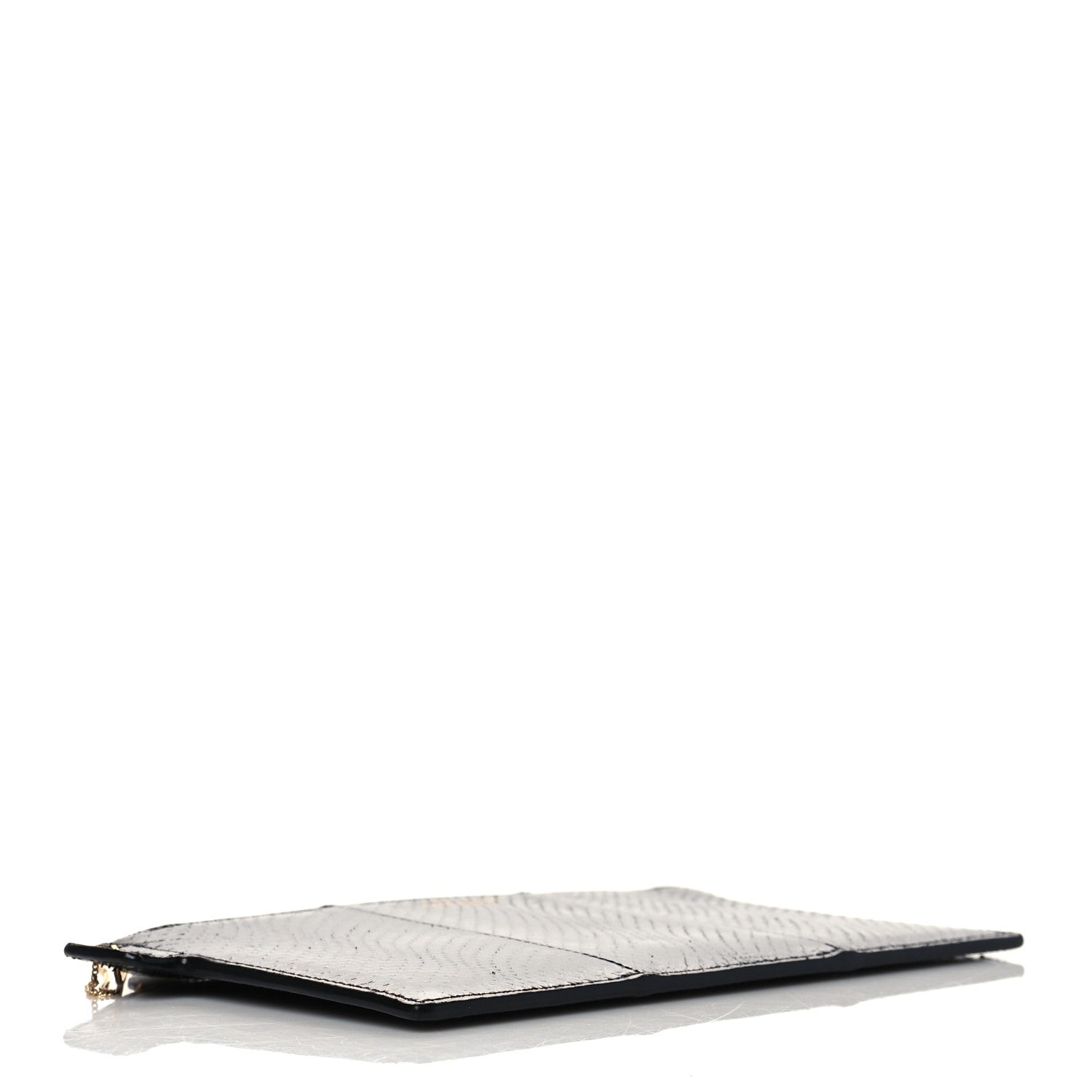 Saint Laurent Snakeskin Pouch With Chain Black 3 of 8