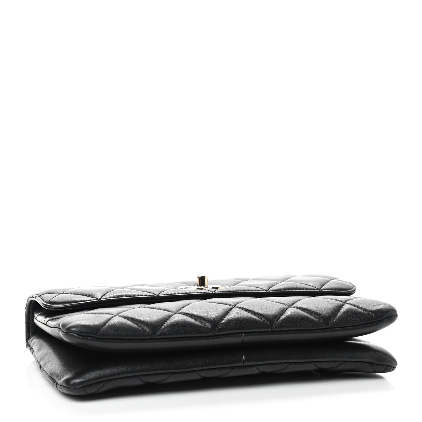 Lambskin Quilted Medium Trendy CC Flap Black
