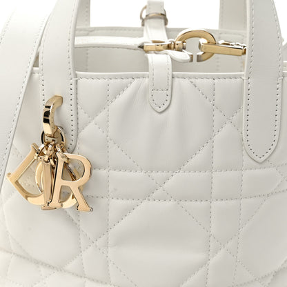 Christian Dior Calfskin Macrocannage Small Toujours Vertical Tote Latte 8 of 12