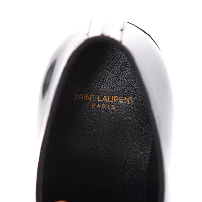 Saint Laurent Patent Calfskin Dylan 20 Lu Lace Up Oxfords 40 Black 6 of 9