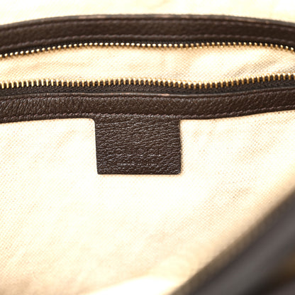 Gucci Monogram Vintage Web Medium Webby Bee Boston Dark Brown 6 of 11