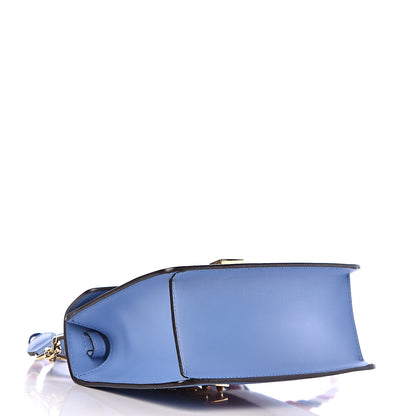 Gucci Vitello Fontanella Web Mini Sylvie Top Handle Bag Clear Sky Blue 4 of 10