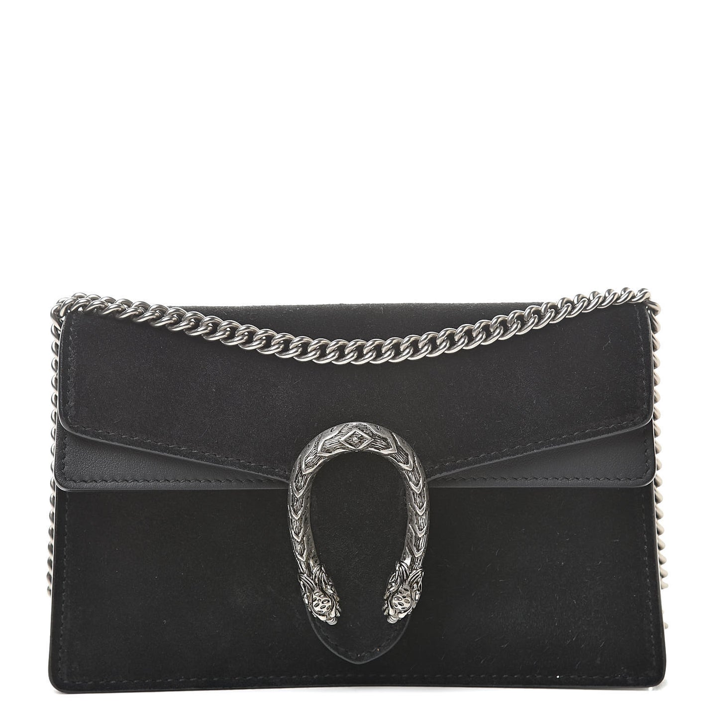Suede Super Mini Dionysus Shoulder Bag Black