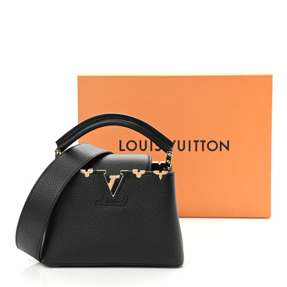 Louis Vuitton Taurillon Embellished Flower Crown Capucines Mini Black 10 of 10
