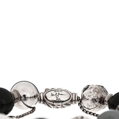 David Yurman Sterling Silver Black Onyx Hematite 14mm Elements Bead Bracelet 3 of 3