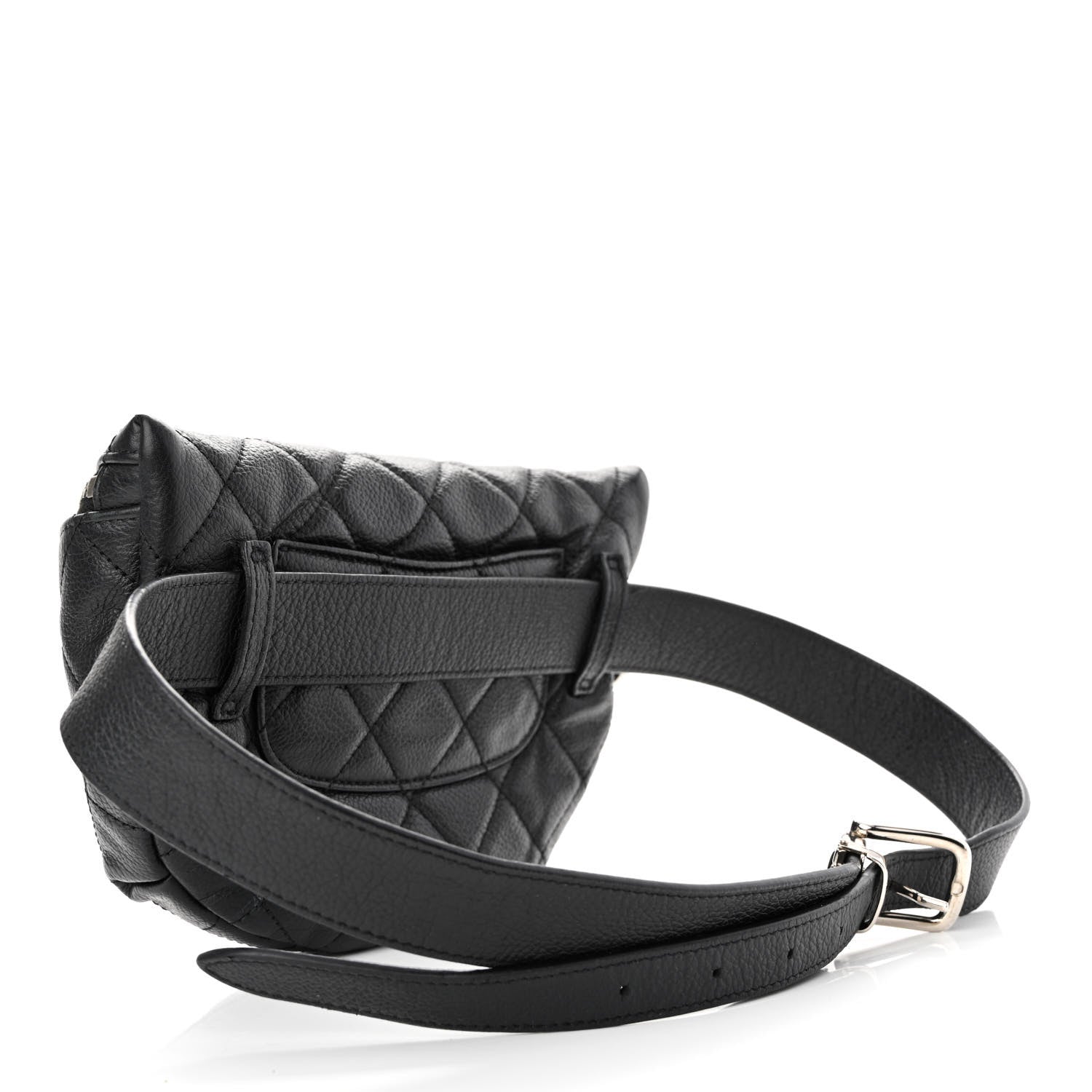 Chanel Grained Calfskin Quilted Waist Belt Bag Black 3 of 11