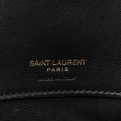 Saint Laurent Lambskin Chevron Quilted Large Loulou Black 8 of 11