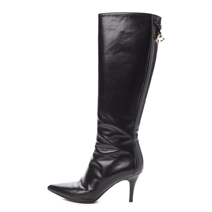 Louis Vuitton Calfskin Gamble High Boots 36 Black 1 of 8