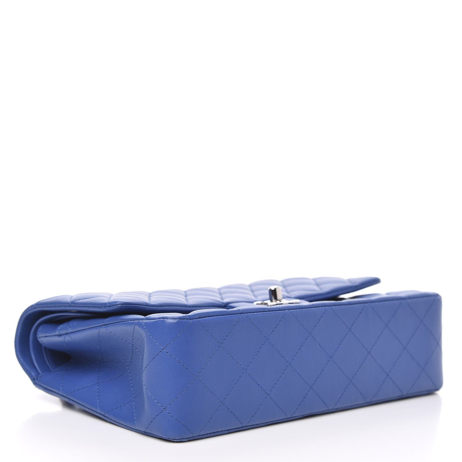 Chanel Lambskin Quilted Medium Double Flap Blue 4 of 14