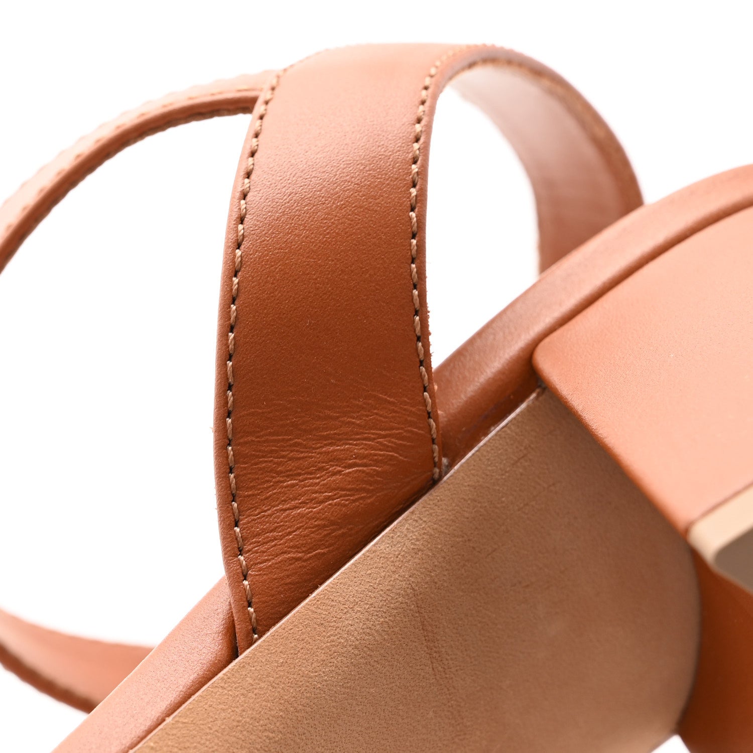 Louis Vuitton Calfskin LV Isola Sandals 38 Cognac 10 of 11