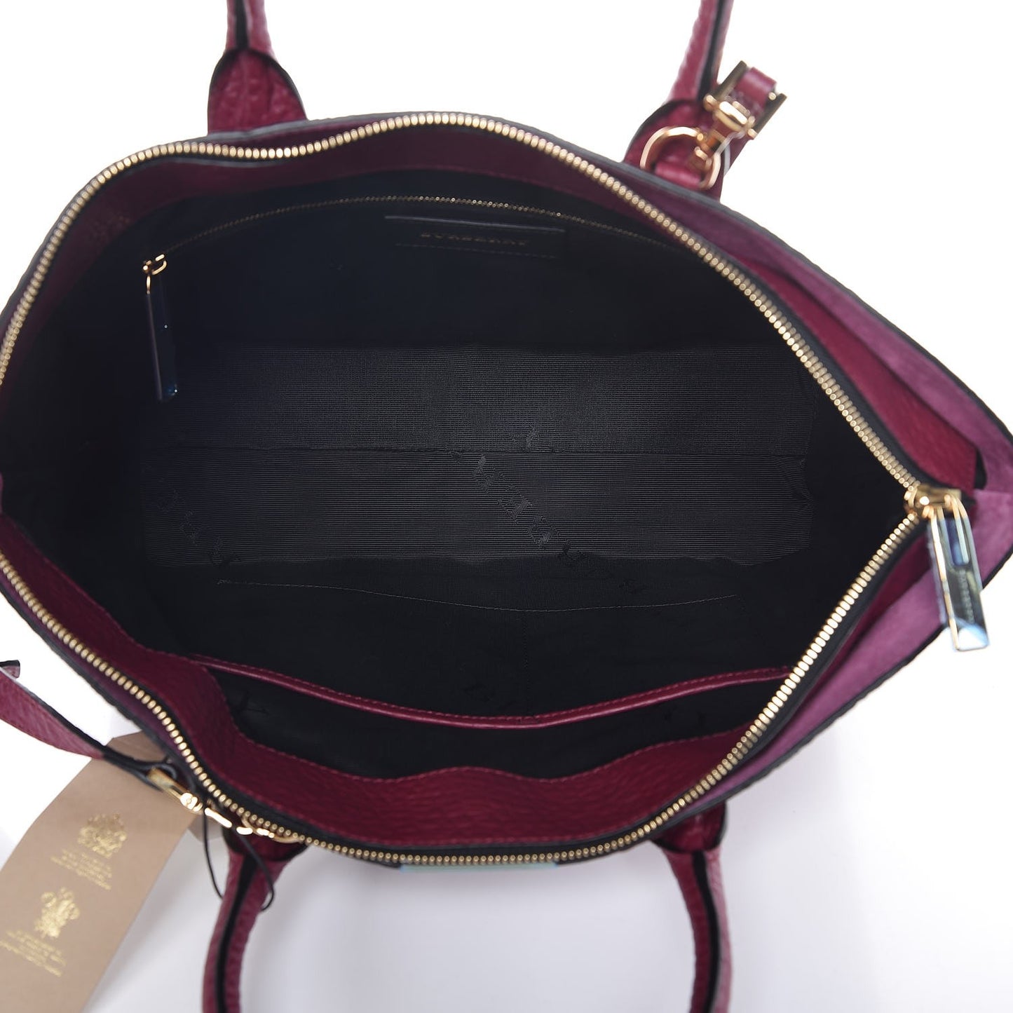 Heritage Grain Check Embossed Medium Dewsbury Tote Dark Plum