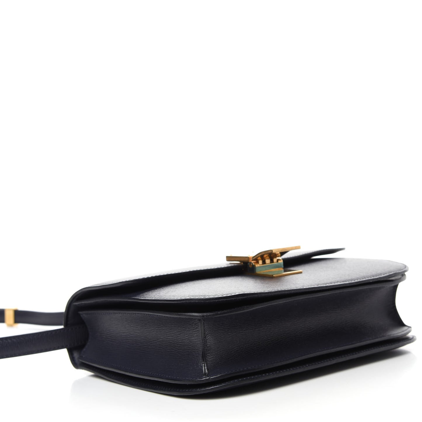 Liege Calfskin Medium Classic Box Flap Bag Dark Blue