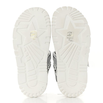 Christian Dior Technical Knit Jute Dioract 10mm Sandals 37.5 White Black 5 of 8