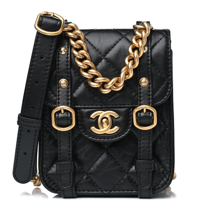 Chanel Aged Calfskin Quilted Mini City School Flap Black 1 of 5
