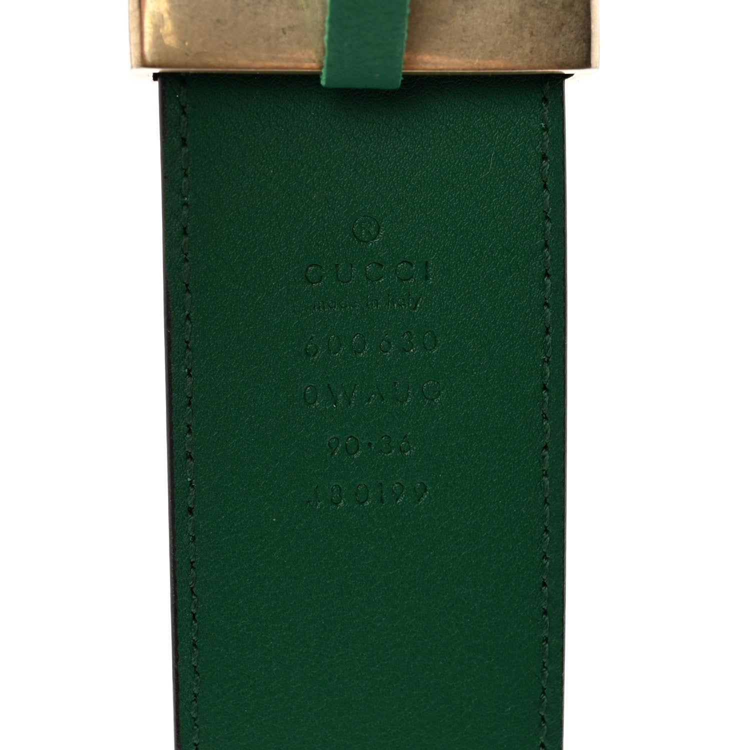 Gucci Calfskin Ceramic Glass Double G 40mm Belt 90 36 Emerald Multicolor 4 of 9