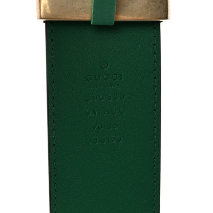 Gucci Calfskin Ceramic Glass Double G 40mm Belt 90 36 Emerald Multicolor 4 of 9