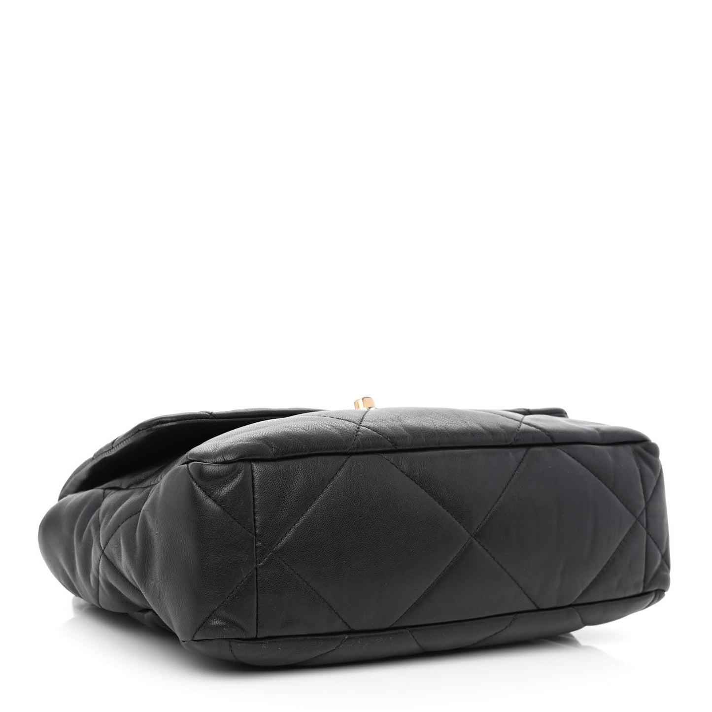 Lambskin Quilted Large Chanel 19 Flap Black