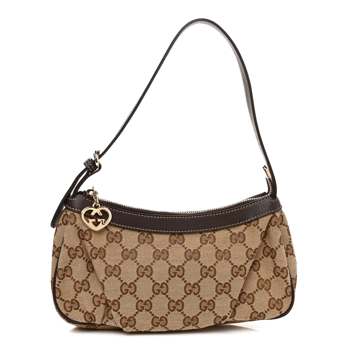 Monogram Lovely Heart Cosmetic Case Dark Brown