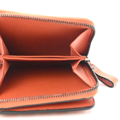 Valentino Garavani Pebbled Calfskin Rockstud Compact Zip Around Wallet Orange 5 of 11