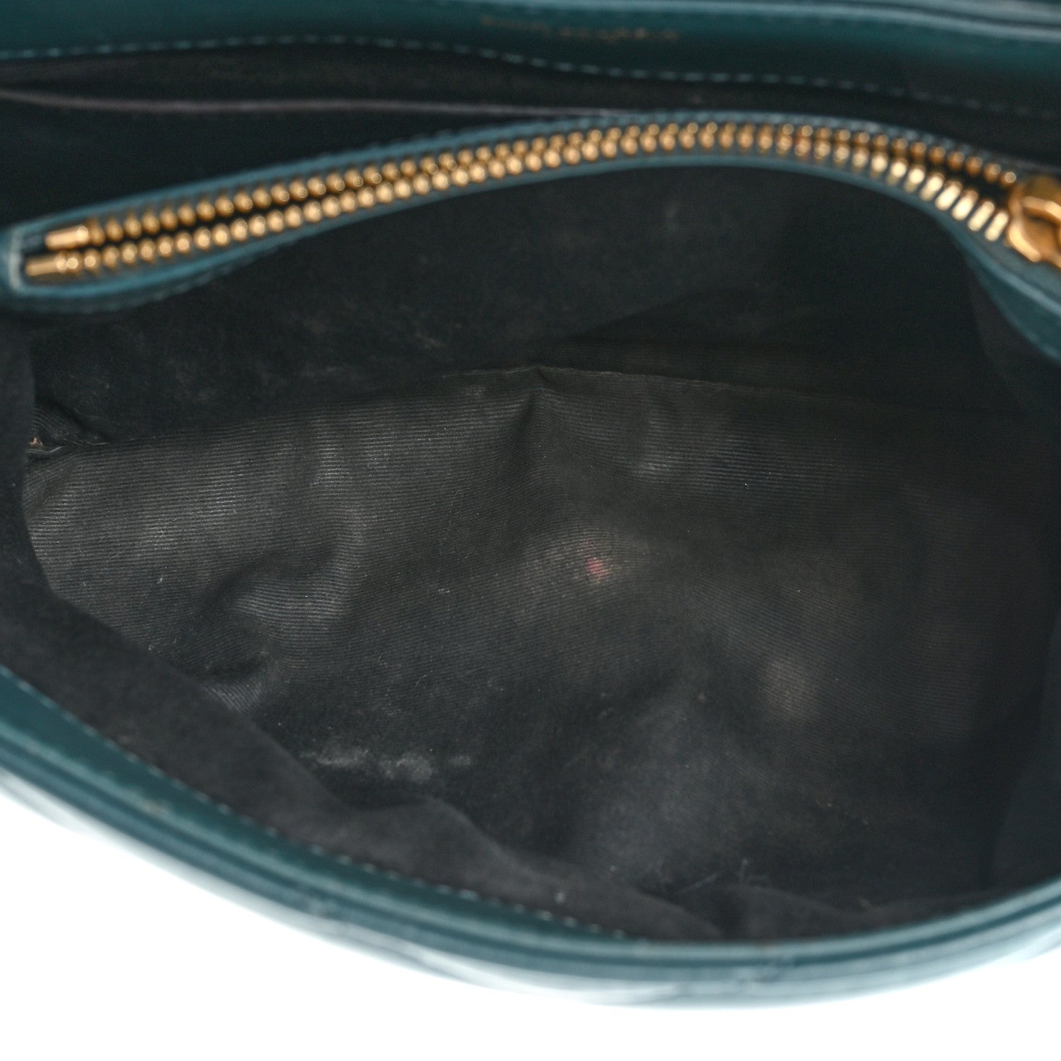 Saint Laurent Calfskin Y Quilted Monogram Small Loulou Chain Satchel Green 5 of 15
