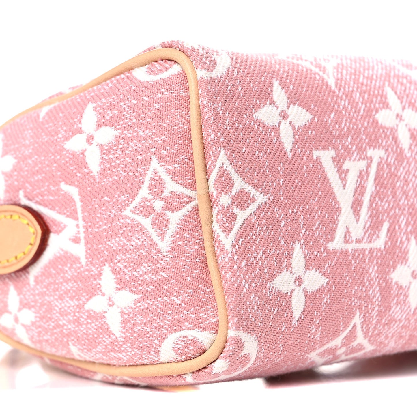 Monogram Jacquard Denim Nano Speedy Bandouliere Pink