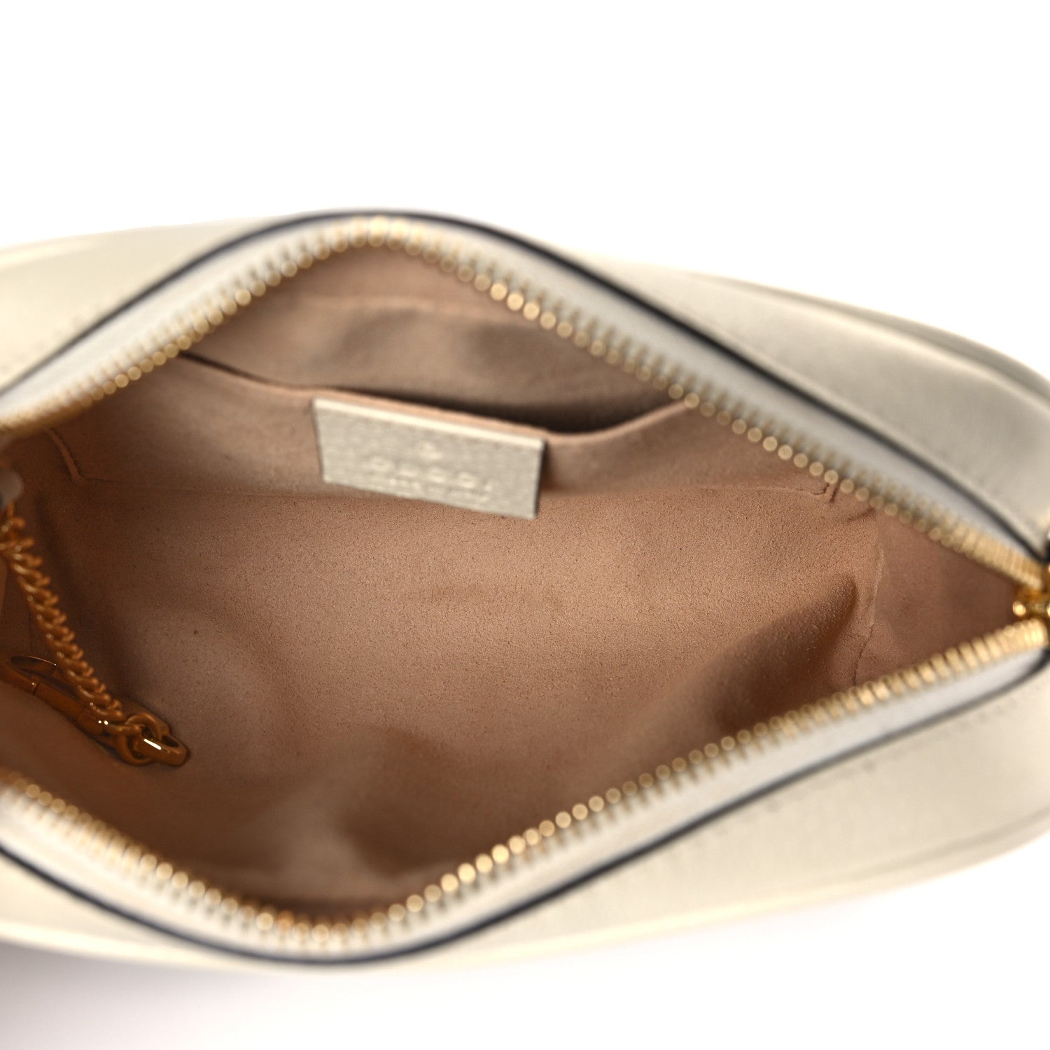 Gucci GG Supreme Monogram Textured Calfskin Web Mini Ophidia Shoulder Bag Beige Ebony Mystic White 5 of 10