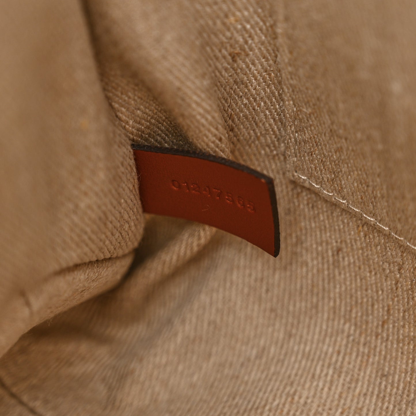 Linen Calfskin Medium Woody Ribbon Tote White Brown