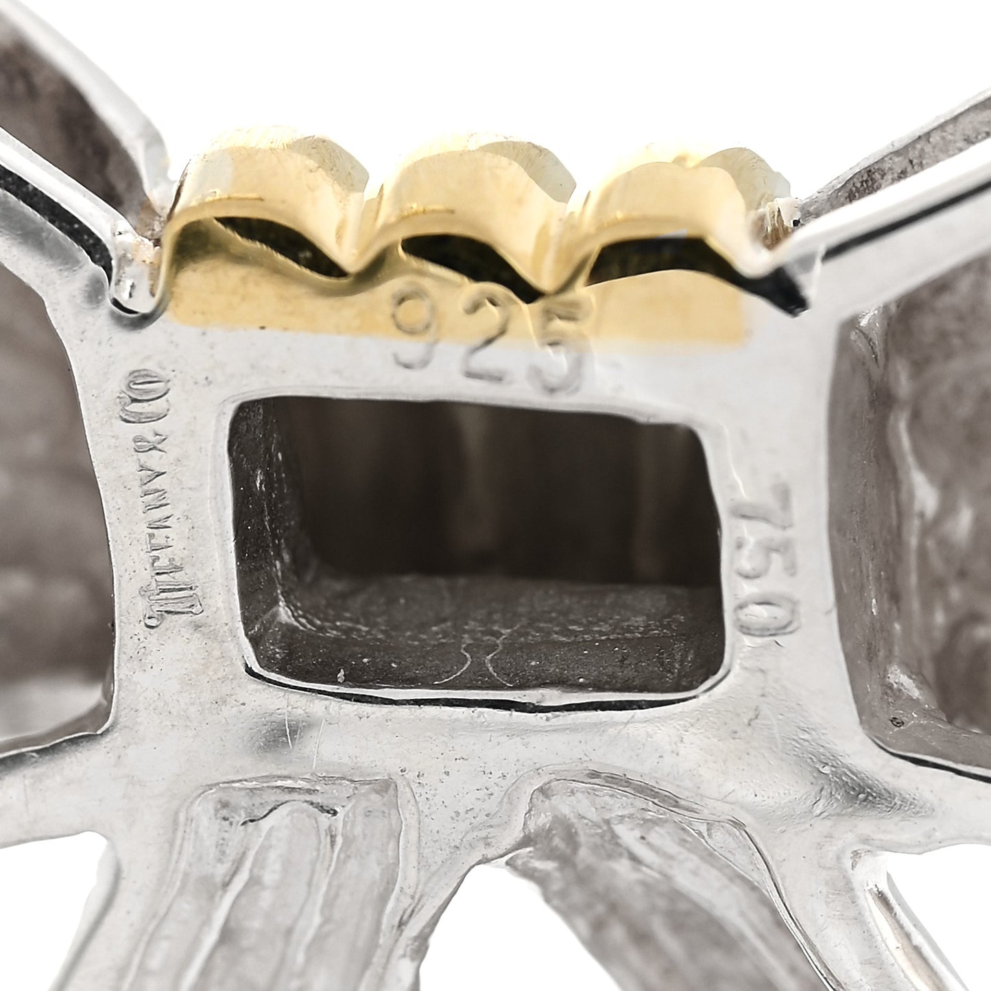 Sterling Silver 18K Yellow Gold Bow Clip On Earrings