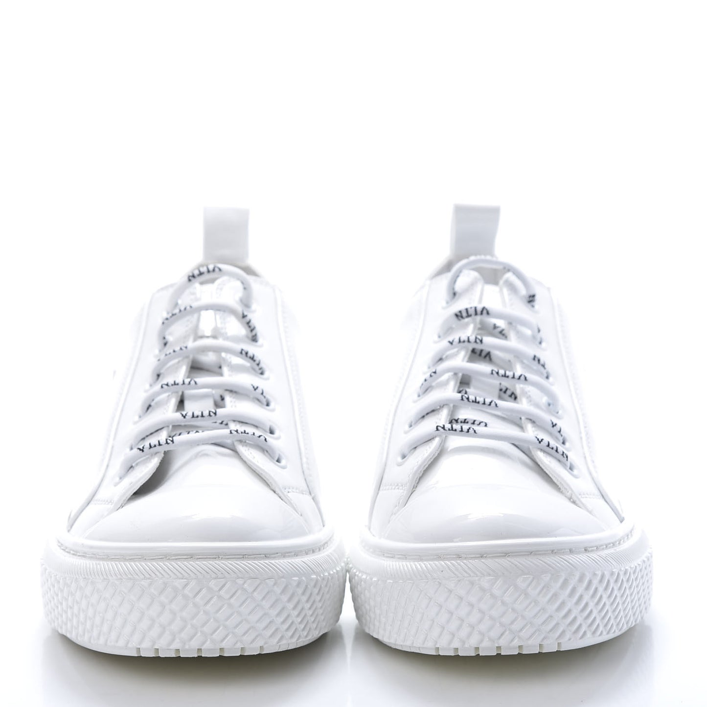 Patent Calfskin Womens Giggies Low Top Sneakers 38.5 White