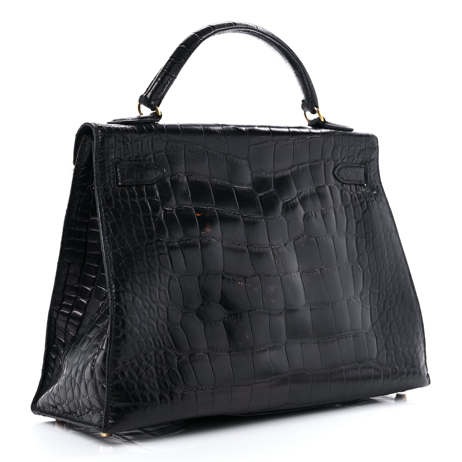 Hermes Matte Alligator Kelly Sellier 32 Black 3 of 25