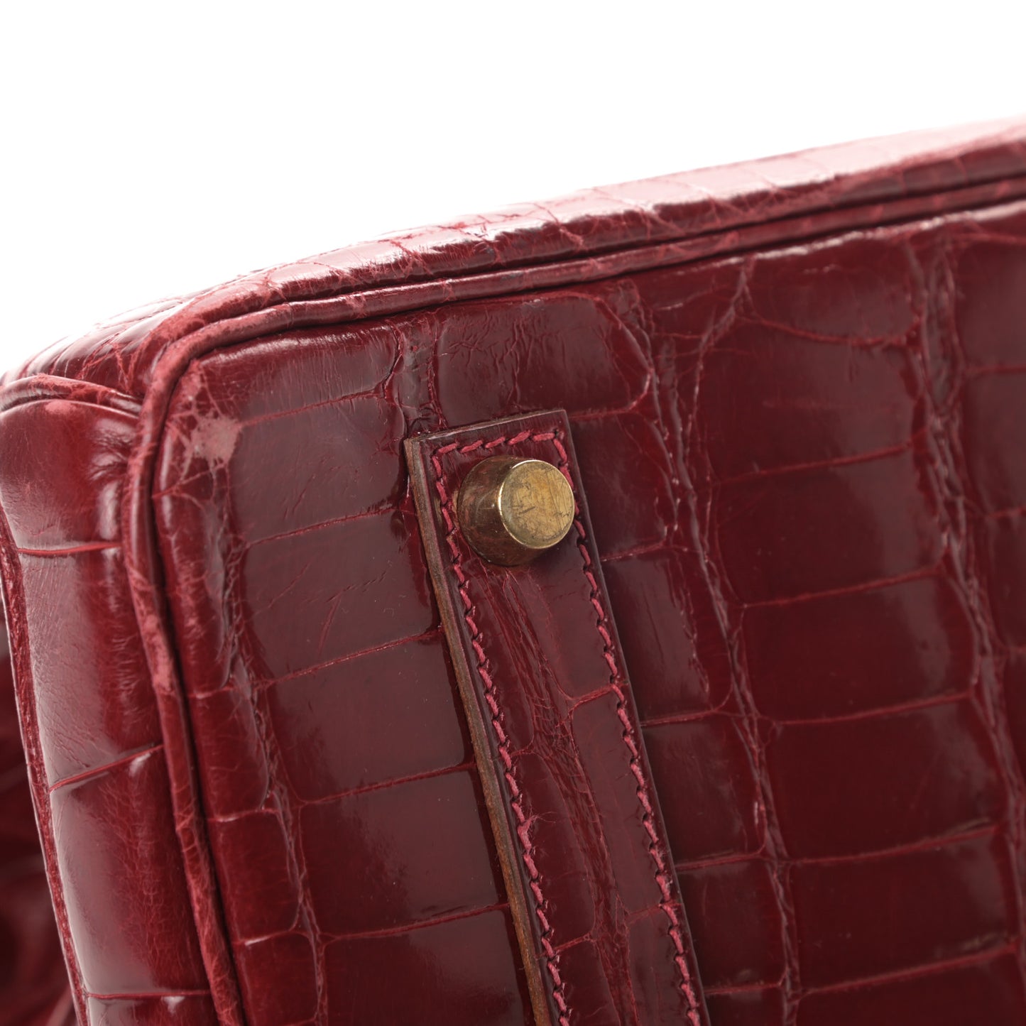 Shiny Alligator Birkin 35 Rouge Vif