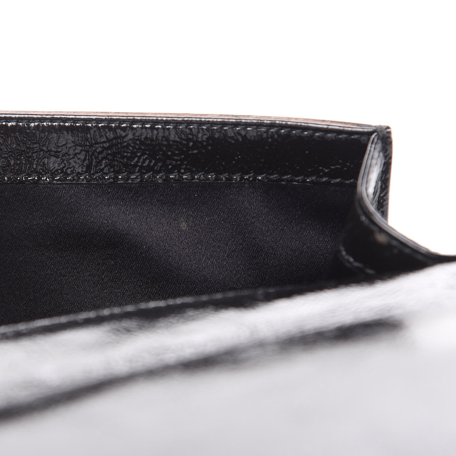 Saint Laurent Textured Patent Monogram Small Belle De Jour Clutch Black 8 of 9
