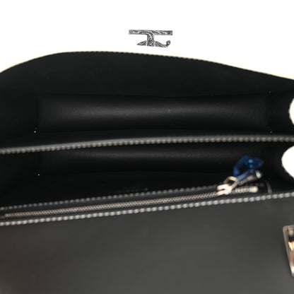 Burberry Calfskin Monogram Embossed Medium TB Chain Bag Black White 5 of 15