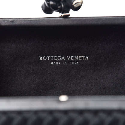 Bottega Veneta Satin Intreccio Impero Knot Clutch Black 6 of 11