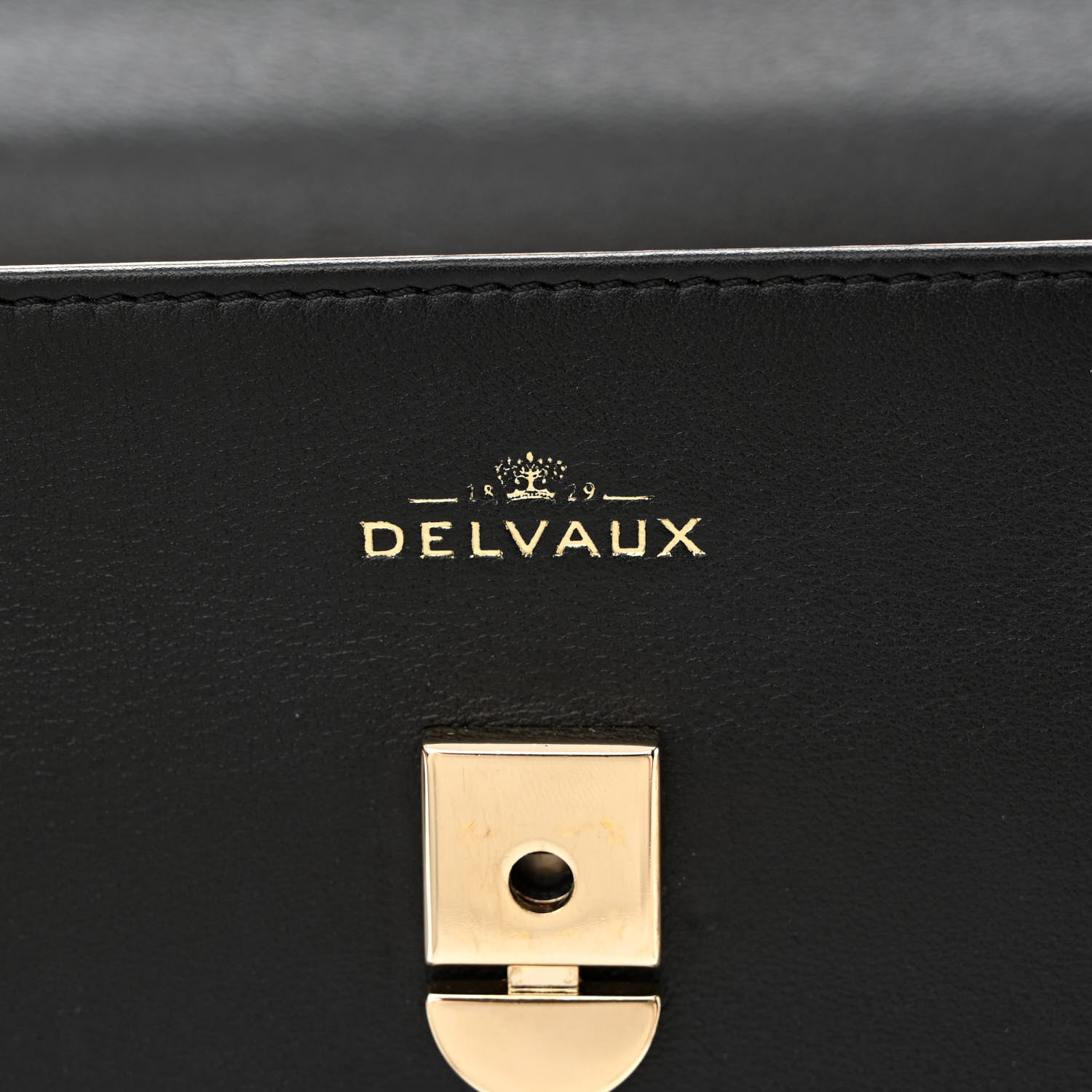 Delvaux Calfskin MM Tempete Satchel Black 7 of 11