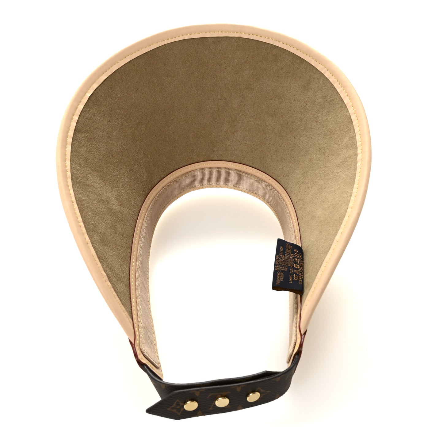 Calfskin Raffia Monogram Strawgram Visor Natural