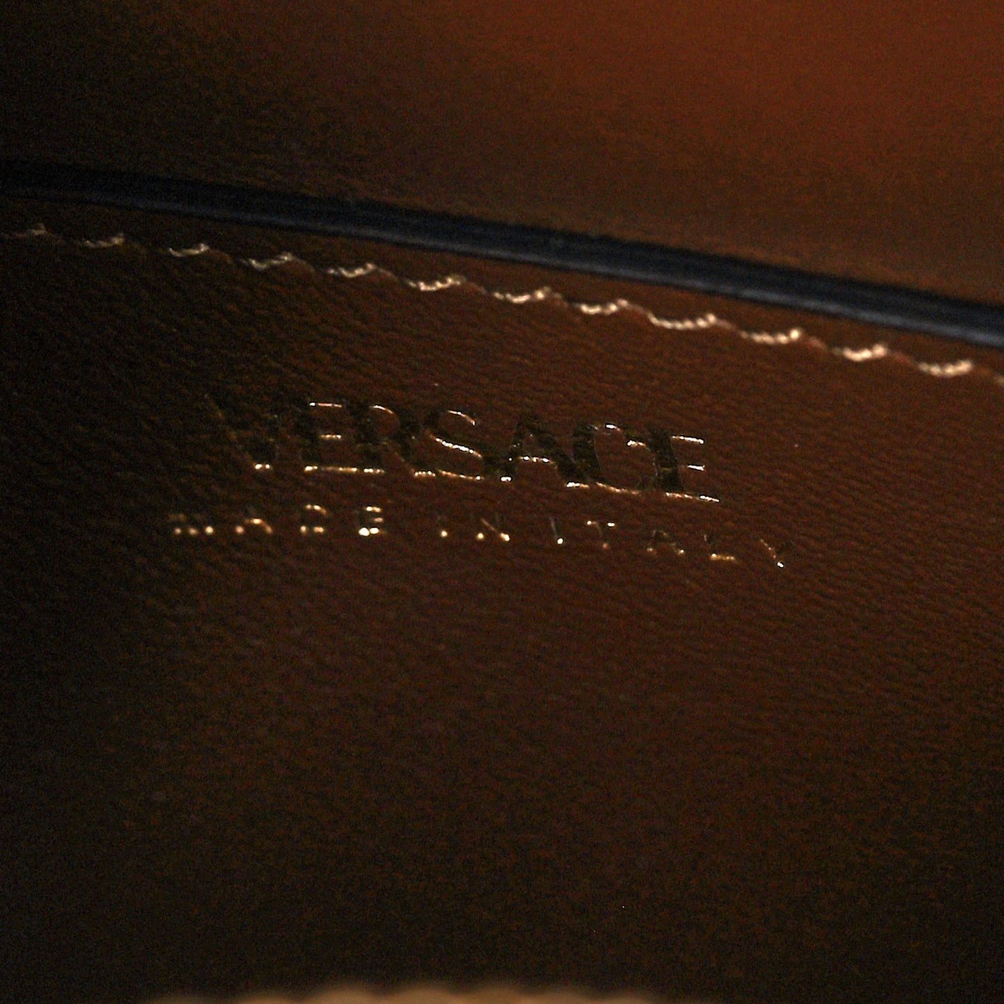 Denim Mini La Medusa Chain Round Crossbody Bag Navy Blue