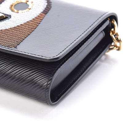 Louis Vuitton Epi Sequin Night Bird Twist Chain Wallet Black 8 of 8