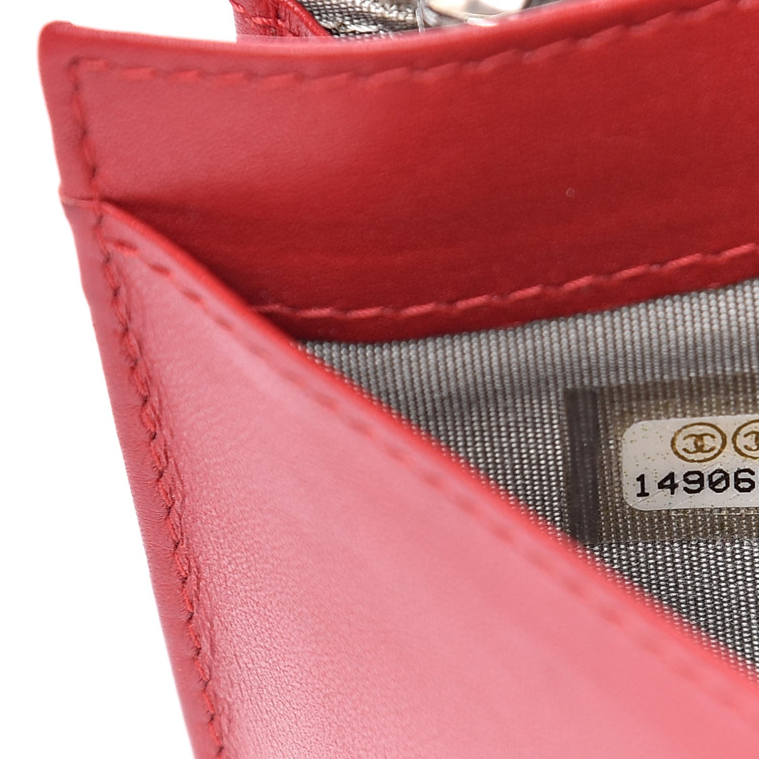 Chanel Caviar Timeless CC Yen Wallet Red 8 of 17